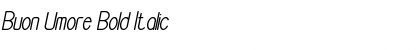 Download Buon Umore Bold Italic Font Title Preview