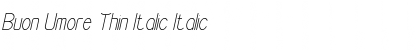 Download Buon Umore Thin Italic Italic Font Title Preview