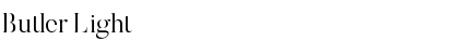Download Butler Light Font Title Preview