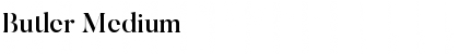 Download Butler Medium Font Title Preview