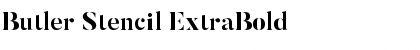 Download Butler Stencil ExtraBold Font Title Preview