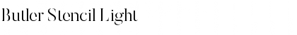 Download Butler Stencil Light Font Title Preview