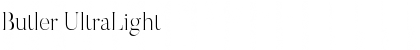 Download Butler UltraLight Font Title Preview
