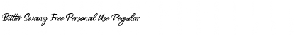Download Butter Swany Free Personal Use Regular Font Title Preview