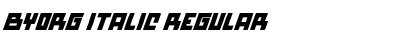 Download Byorg Italic Regular Font Title Preview