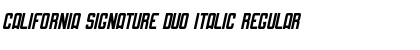 Download California Signature Duo Italic Regular Font