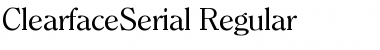 Download ClearfaceSerial Regular Font Title Preview