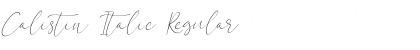 Download Calistin Italic Regular Font Title Preview