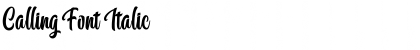 Download Calling Font Italic Font Title Preview