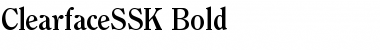 Download ClearfaceSSK Bold Font Title Preview