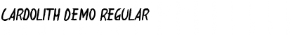 Download Cardolith Demo Regular Font Title Preview