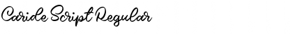 Download Caride Script Regular Font Title Preview