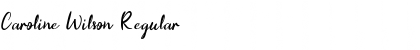 Download Caroline Wilson Regular Font Title Preview