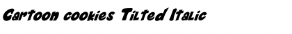 Download Cartoon cookies Tilted Italic Font Title Preview