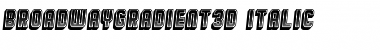 Download Broadway Gradient 3D Italic Font Title Preview