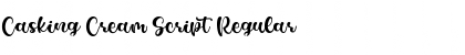 Download Casking Cream Script Regular Font Title Preview