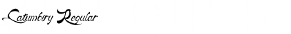 Download Catumbiry Regular Font Title Preview
