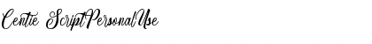 Download Centie ScriptPersonalUse Font Title Preview