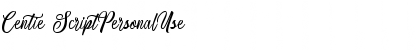 Download Centie ScriptPersonalUse Font Title Preview
