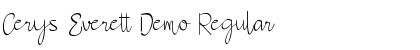 Download Cerys Everett Demo Regular Font Title Preview