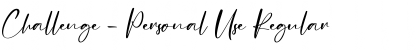 Download Challenge - Personal Use Regular Font Title Preview