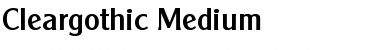 Download Cleargothic-Medium Regular Font Title Preview