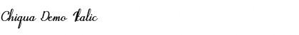 Download Chiqua Demo Italic Font Title Preview