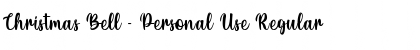 Download Christmas Bell - Personal Use Regular Font Title Preview