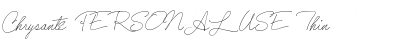 Download Chrysante PERSONAL USE Thin Font Title Preview