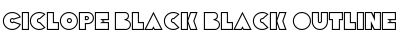 Download Ciclope Black Black Outline Font Title Preview
