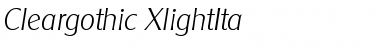 Download Cleargothic-XlightIta Regular Font Title Preview