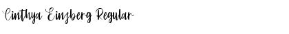 Download Cinthya Einzberg Regular Font Title Preview