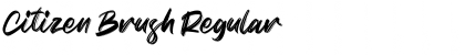 Download Citizen Brush Regular Font Title Preview