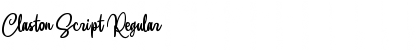 Download Claston Script Regular Font Title Preview