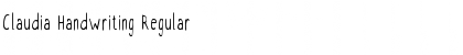 Download Claudia Handwriting Regular Font Title Preview