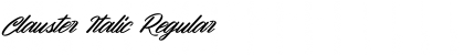 Download Clauster Italic Regular Font Title Preview