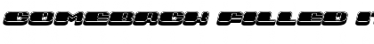 Download Comeback Filled Italic Font Title Preview