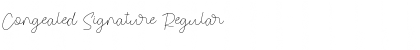 Download Congealed Signature Regular Font Title Preview