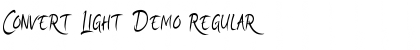 Download Convert Light Demo Regular Font Title Preview