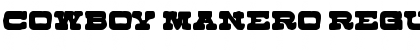 Download Cowboy Manero Regular Font Title Preview