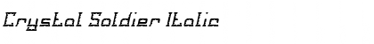 Download Crystal Soldier Italic Font Title Preview