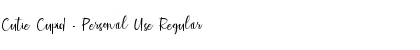 Download Cutie Cupid - Personal Use Regular Font Title Preview