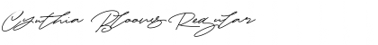 Download Cynthia  Blooms Regular Font Title Preview