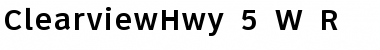 Download ClearviewHwy-5-W-R Regular Font Title Preview