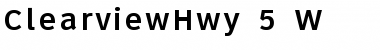 Download ClearviewHwy-5-W Regular Font Title Preview