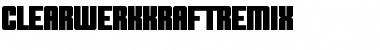 Download Clearwerkkraftremix Regular Font Title Preview