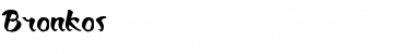 Download Bronkos Regular Font Title Preview