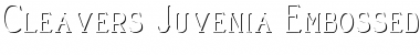 Download Cleaver's_Juvenia_Embossed Regular Font Title Preview