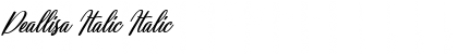 Download Deallisa Italic Italic Font Title Preview