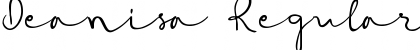 Download Deanisa Regular Font Title Preview